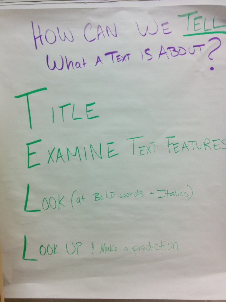 Using TELL to preview a text before close reading